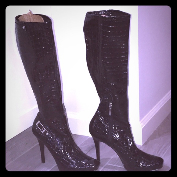 guess patent leather boots